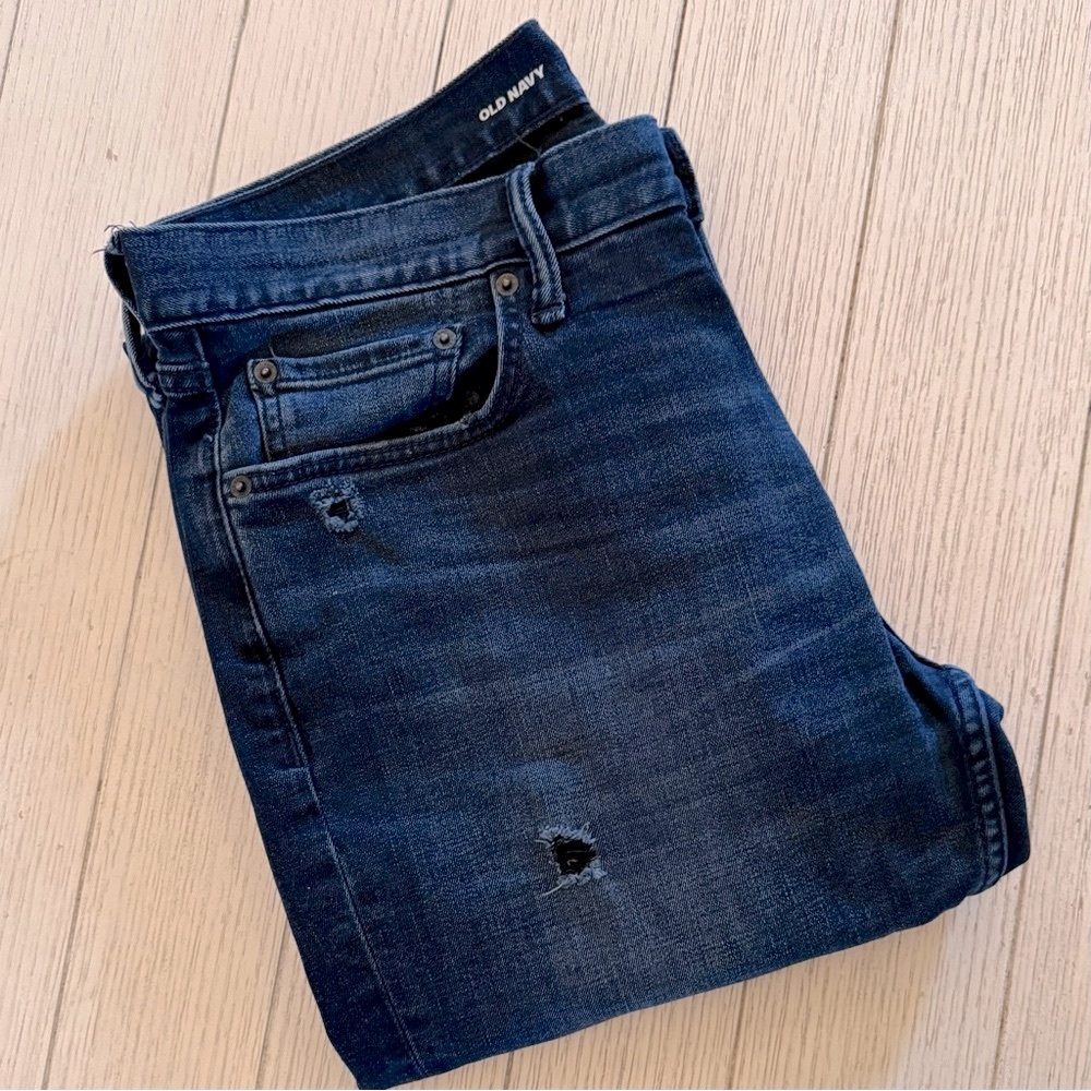 Old Navy Men's Dark Blue Slim Jeans, 33x30